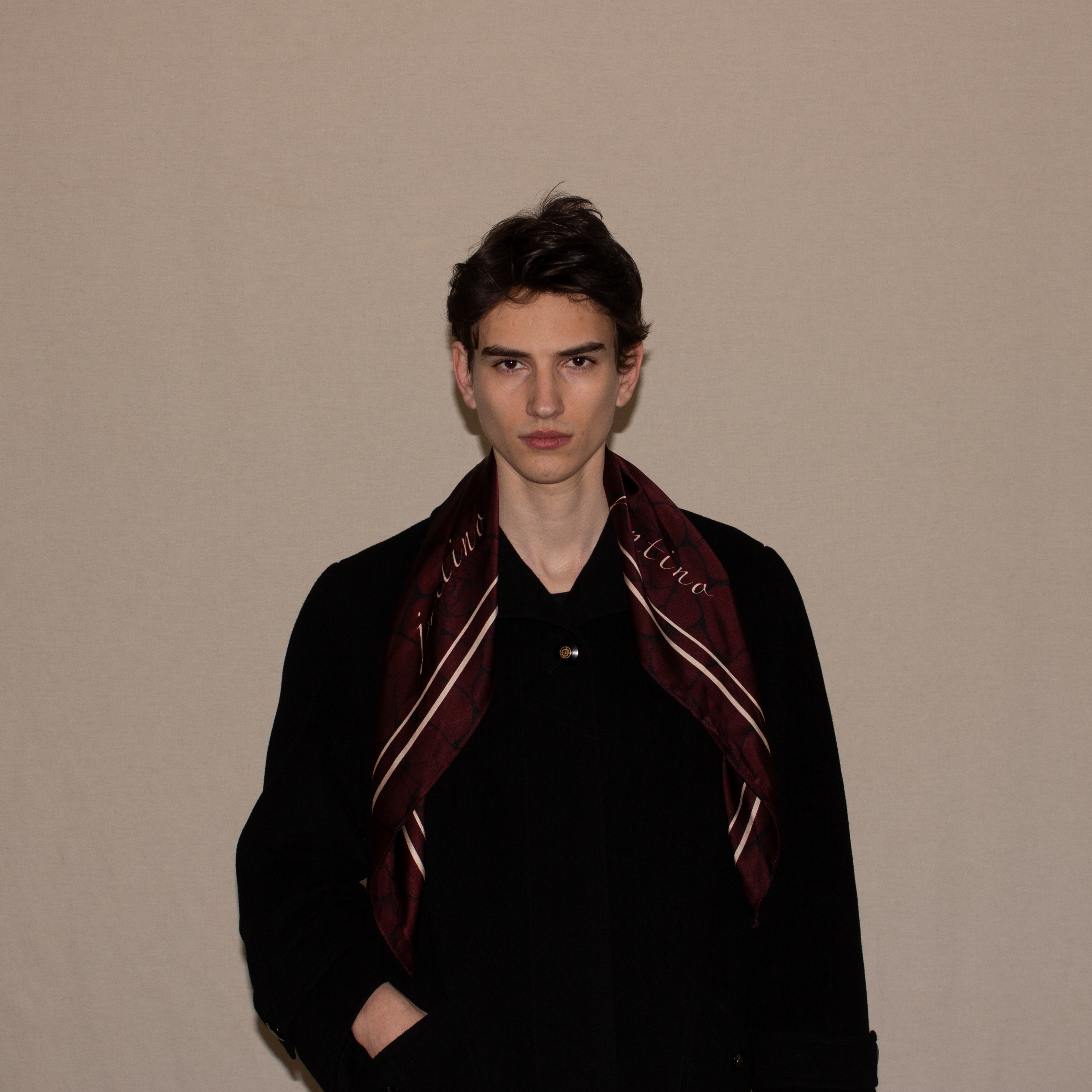 silva red ⁓ mulberry silk scarf