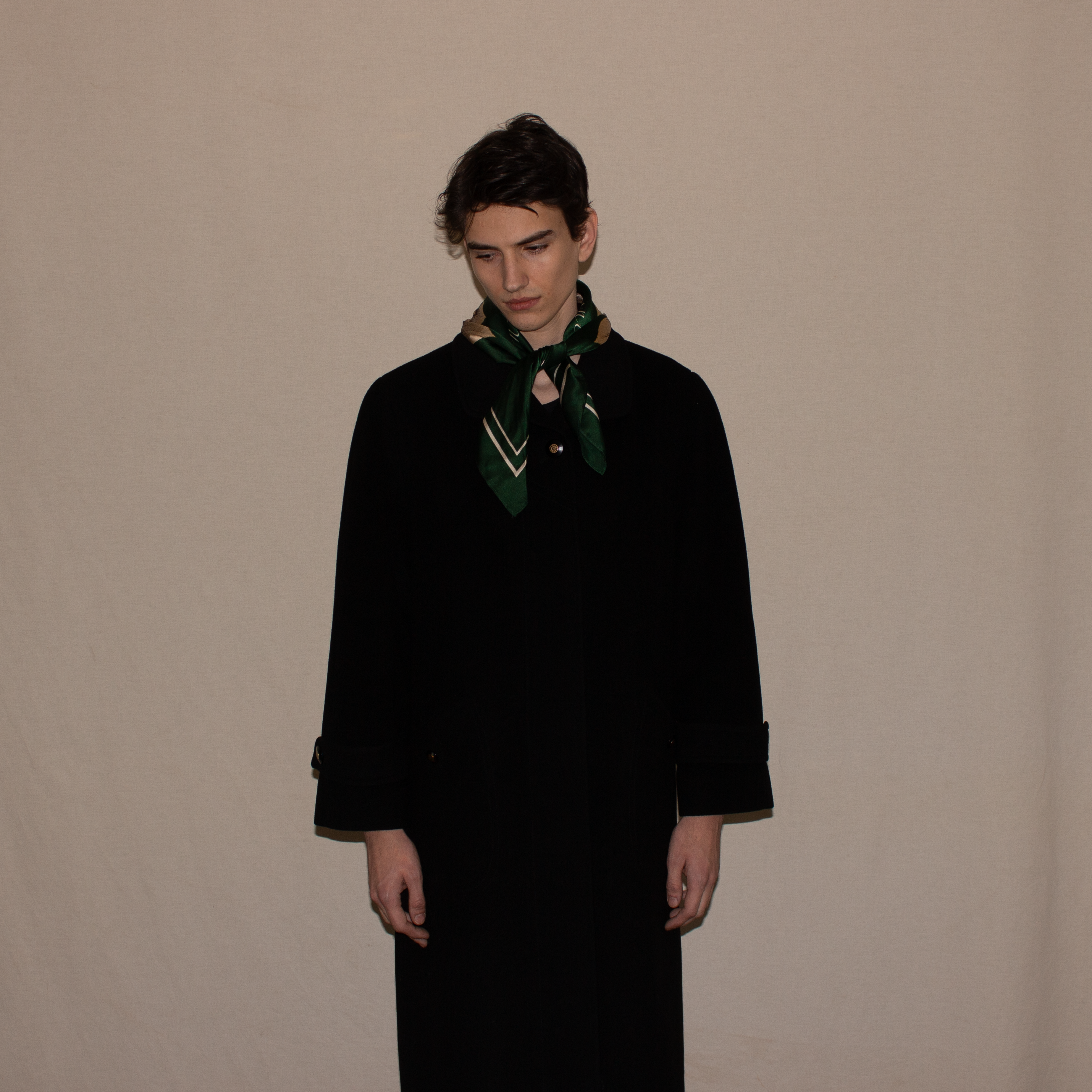 flora green ⁓ mulberry silk scarf
