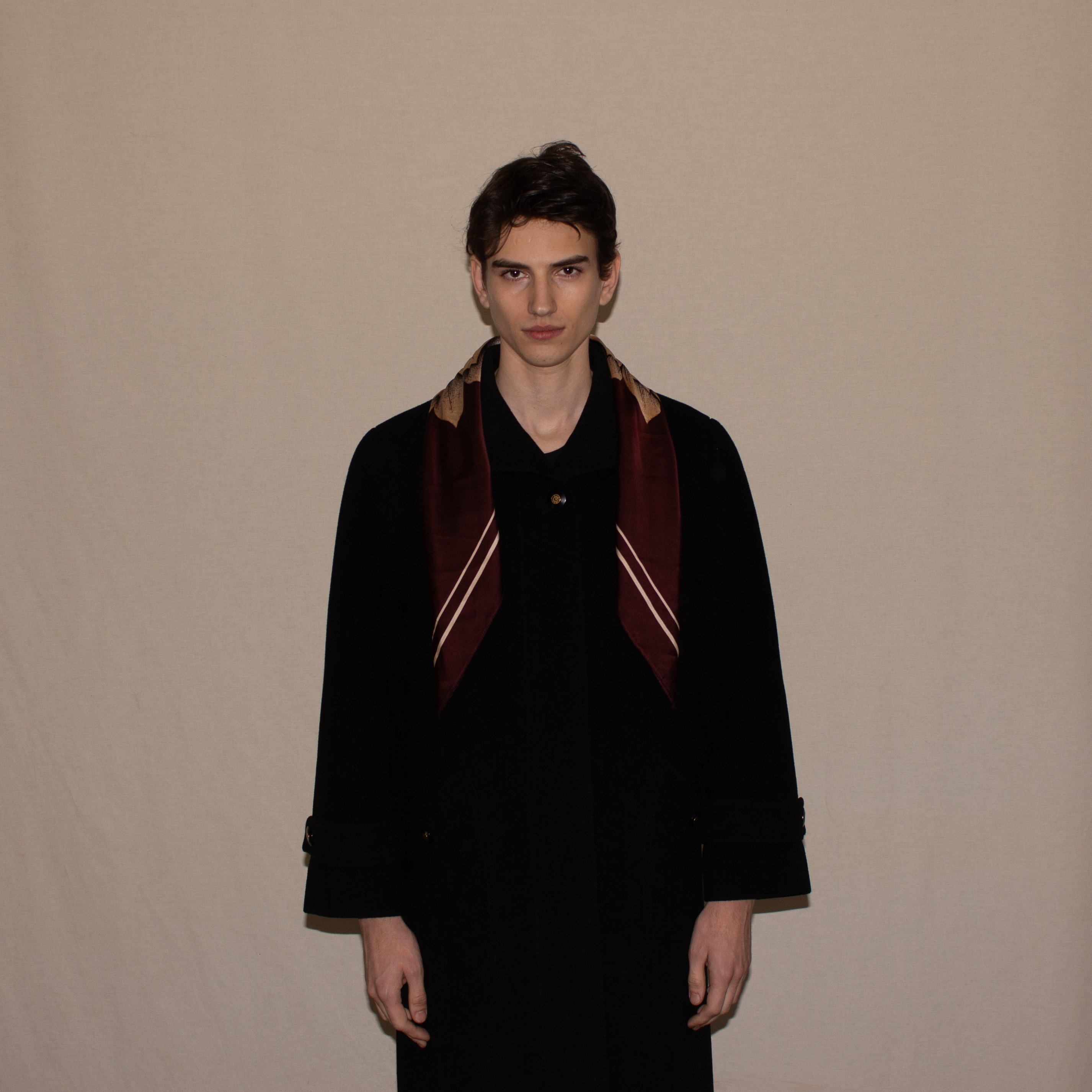 flora red ⁓ mulberry silk scarf