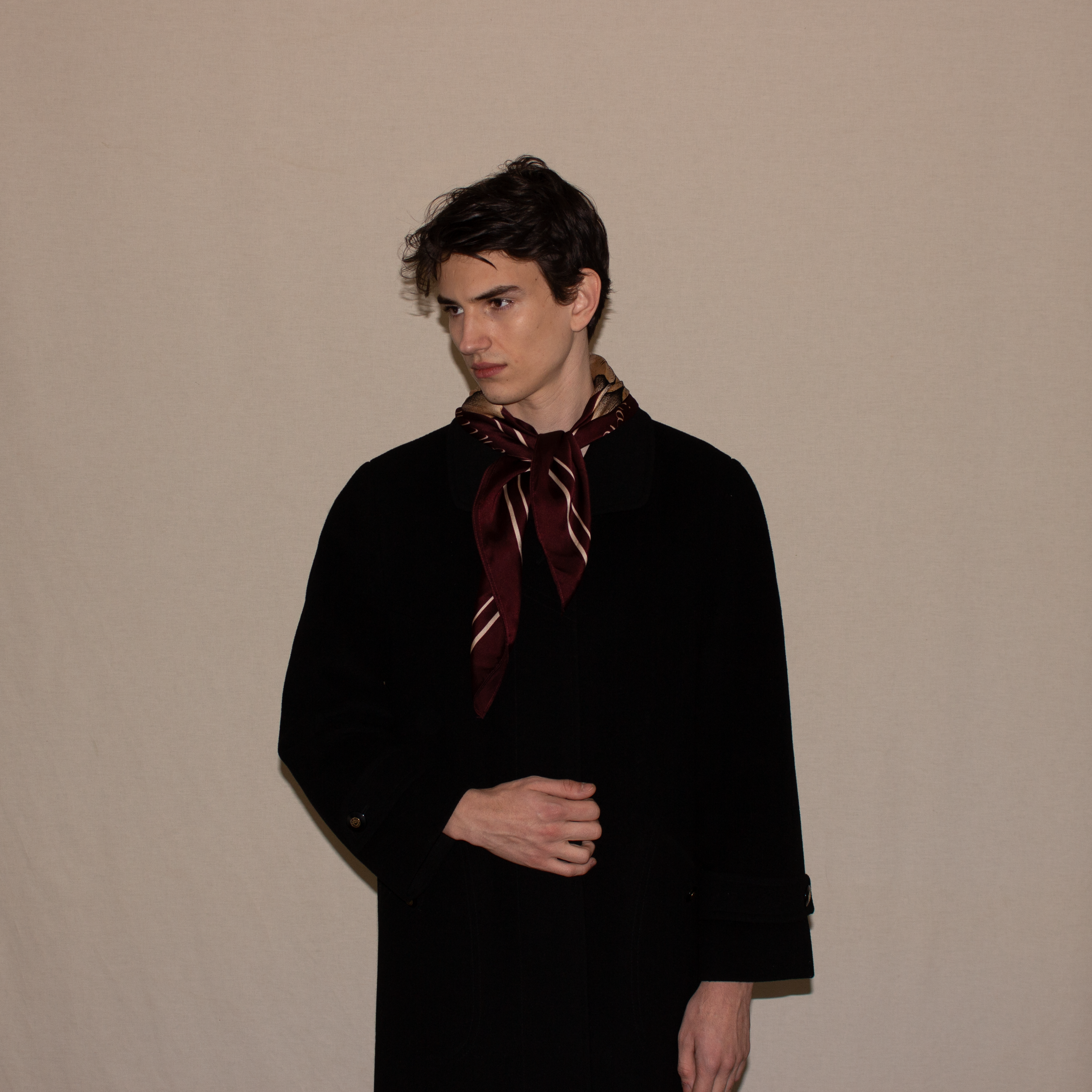 flora red ⁓ mulberry silk scarf