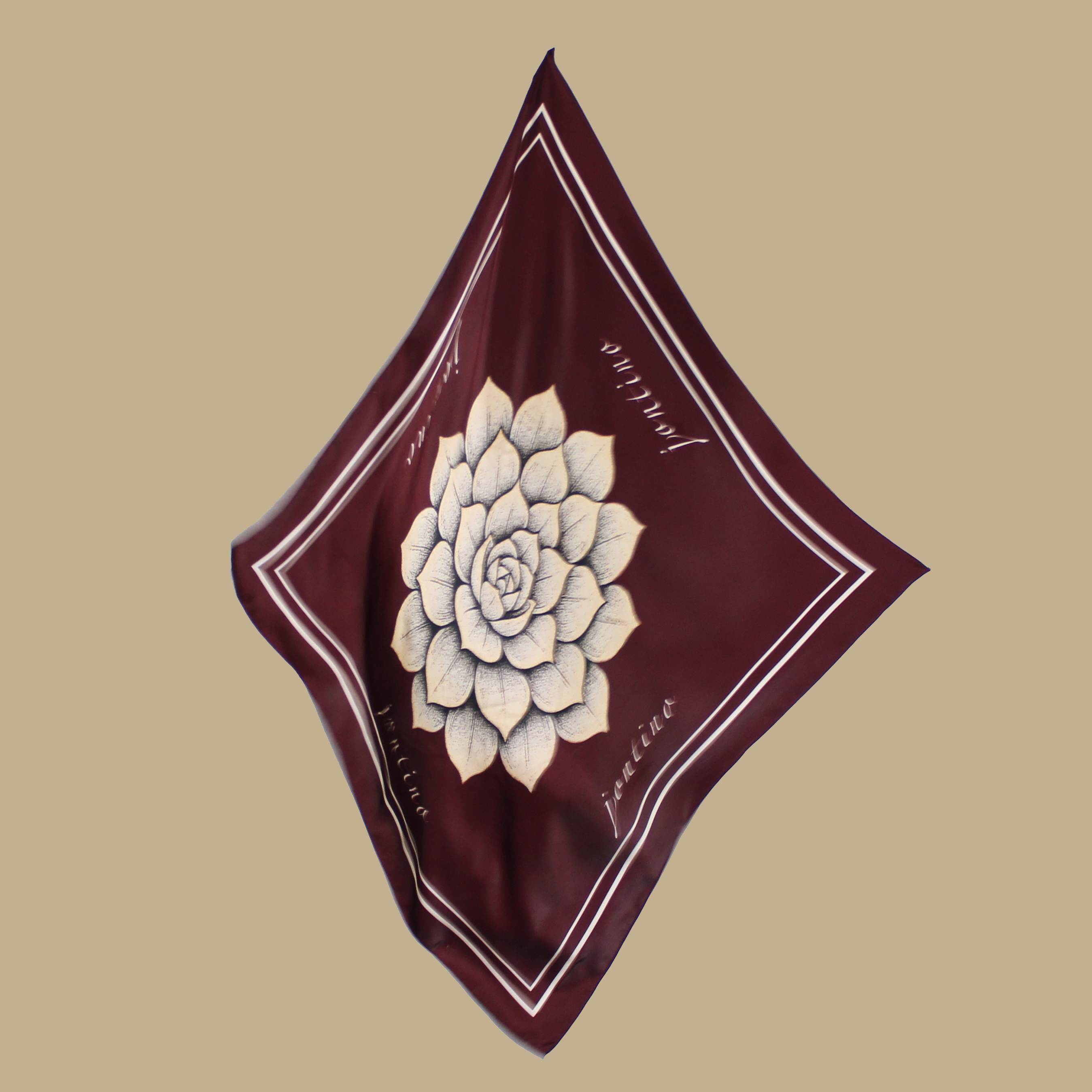 flora red ⁓ mulberry silk scarf